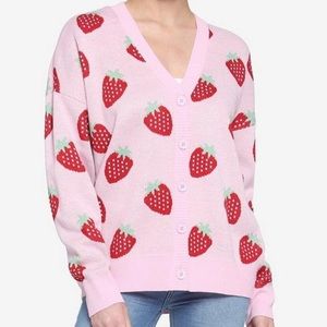 Hot Topic Pastel Strawberry Cardigan 